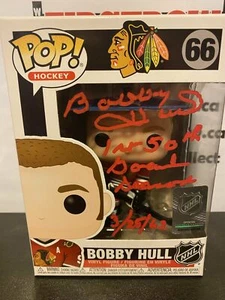 Bobby Hull signed Chicago Blackhawks Funko Pop Figure Beckett Authenticated - Picture 1 of 3