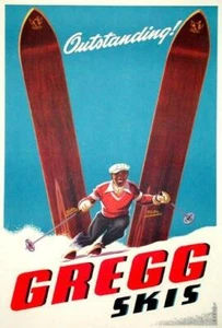 PÓSTER DE ESQUÍ GREGG DISEÑADO POR SASHA MAURER DE COLECCIÓN EN LINO  - Imagen 1 de 1