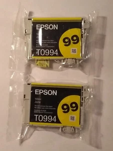2 Stück Original Epson 99 Gelb Tintenpatronen T0994 - Versiegelt  - Bild 1 von 1