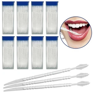 480 Pcs Toothpicks Floss Sticks Interdental Brush Head Picks Tooth Oral Cleaning - Picture 1 of 1