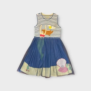 Mini Boden Mermaid Under The Sea Applique Blue Tulle Dress - Picture 1 of 6