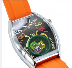 NUOVO Frank Miura King Macau Gamble Watch Edizione Limitata Nero Arancione Giappone - Foto 1 di 6