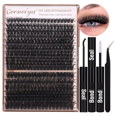 Volume Lash Clusters Kit DIY Lash Extension Kit D Eyelash Extensions with Lash B - Image 1 of 4