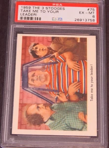 1959 3 Stooges Fleer Non Sports Card #75 PSA 6 Take me to Your Leader - Picture 1 of 3