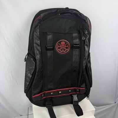 Mochila táctica Marvel HYDRA - logotipo negro rojo - compartimento para computadora portátil Foto 1 de 4