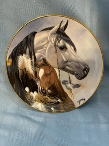 Plato de caballos de porcelana Danbury Mint “Regalo para una princesa” 1994 H551 8” vintage - Imagen 1 de 14