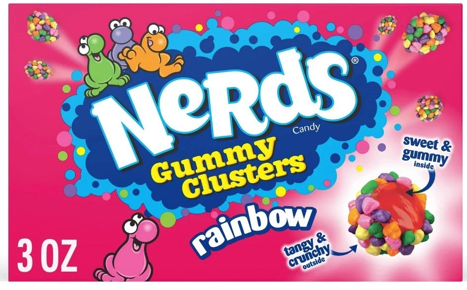 Nerds Gummy Clusters Candy Crunchy Chewy 1 Case (12 3oz Boxes) Exp 11/25/2021