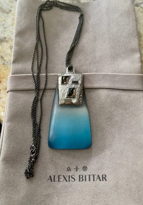 Collar Largo 100% Auténtico Alexis Bittar Ombre Lucita, Cristal y Piedra Foto 1 de 4