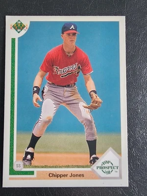 1991 cubierta superior Top Prospect novato Chipper Jones #55 Atlanta Braves radiocontrol béisbol Foto 1 de 2