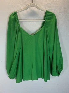Biesen Pomander Place Damen grüne Swing Bluse Boho Bauern Gr. L - Bild 1 von 9