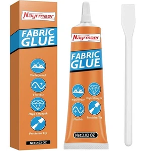Fabric Glue, Strong Permanent Washable Clear Clothing Adhesive for All... - Picture 1 of 6