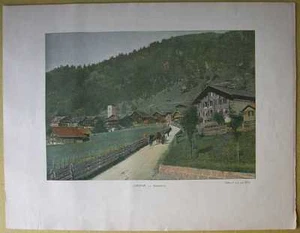 Fotocromo francés aprox. 1895 ADELBODEN, OBERLAND BERNÉS, SUIZA (#236) - Imagen 1 de 1