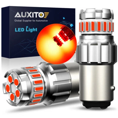 2X LED Brake Stop Tail Light Bulbs 1157 7528 2057 BAY15D Red Super Bright AUXITO - Image 1 of 4