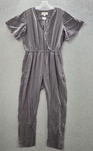Anthropologie Cloth & Stone Women Jumpsuit S Gray Ladder Stitch 26.5" Inseam - Picture 1 of 11