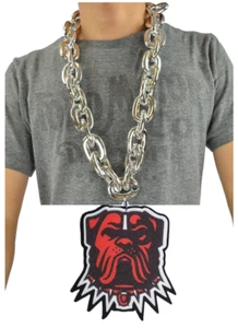 New NFL Cleveland Browns SILVER Fan Chain Big Foam Necklace - Picture 1 of 4