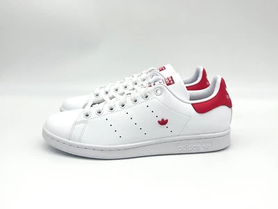 Adidas Stan Smith Women's Size 7 Lace Up White Pink Casual Shoes IE0460 - Image 1 of 4