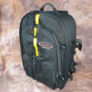 Quantaray Pro Rolling Camera Bag Backpack Ext Handle Wheels Lg 24"x17"x13" Black - Picture 1 of 24