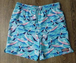 Vineyard Vines Swim Trucks Boys Extra Large 6" Printed Chappy Airplanes Beach - Picture 1 of 13