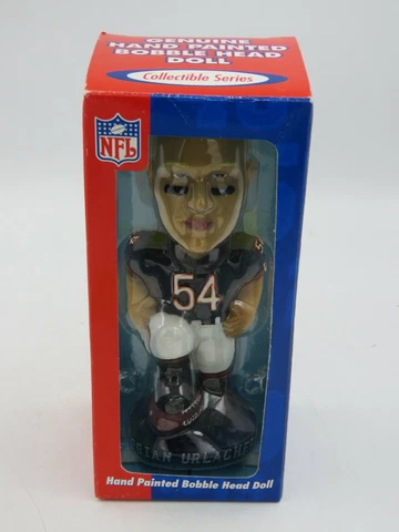 NFL Brian Urlacher Hand Painted Bobble Head Doll QB Club Bobble Dobbles Cover