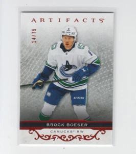 21/22 UD Artifacts Vancouver Canucks Brock Boeser Autumn card #144 Ltd #14/75 - Bild 1 von 2