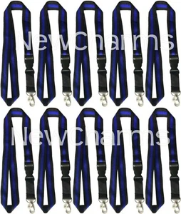 30 LANYARDS w/Detachable Key Chain Thin Blue Line Police Officer Law Enforcement - Picture 1 of 1