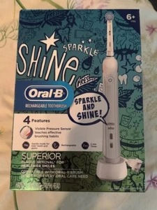 Oral-B Kids Rechargeable Toothbrush – Ages 6+ – Sparkle & Shine Edition - Picture 1 of 5