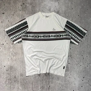 Vintage 90s Head Tennis Training T-Shirt White Abstract Pattern Men's Large - Picture 1 of 7