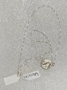 New Sterling Silver - LA ROCKS Double Heart Love Grows Pendant 18" Necklace - Picture 1 of 3