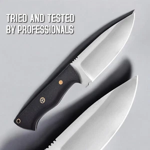 Forged Hunting Fixed Blade Bushcraft Knife, Scout Carry Knife with Sheath. - Picture 1 of 9
