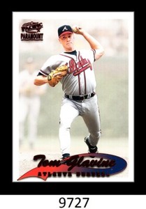 1-1999 PACIFIC PARAMOUNT RED FOIL PARALLEL TOM GLAVINE BRAVES CARD#22 SP 