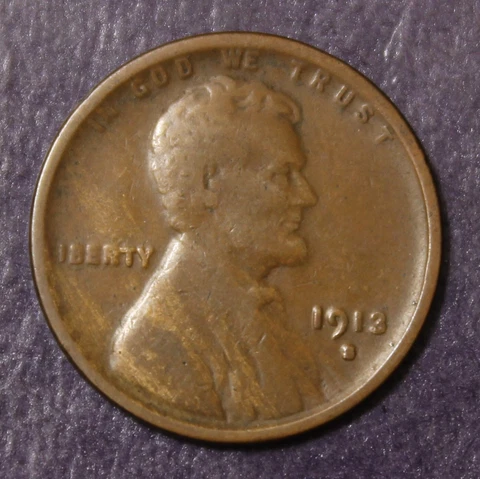 1913 S Lincoln Cent Fine..........................Lot 9753 Cover