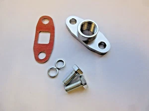 Turbo Ablauf Flansch Adapter T3 T34 T35 T38 T04E (Garrett Turbolader) ALU - Bild 1 von 8