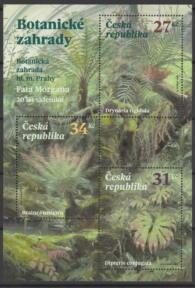 Folha MNH Jardim Botânico de Praga República Tcheca 2024 - Imagem 1 de 1