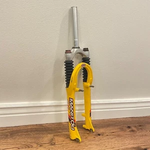 Manitou Answer SX Ti Fork Yellow 1 1/8 Threadless MTB Vintage Titanium - Picture 1 of 8