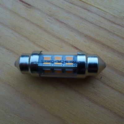 Bombilla LED 6V feeston 10 x 36 mm 3000K blanco calido EXTRA  - Imagen 1 de 4