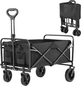 Foldable Wagon Cart with All-Terrain Wheels, Large Capacity Utility Cart - Picture 1 of 6