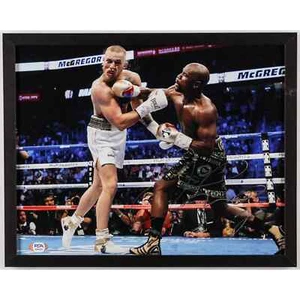 Floyd Mayweather Jr. Pantalla de fotos enmarcada personalizada firmada 11,75x14,75 (PSA de certificado de autenticidad) - Imagen 1 de 3