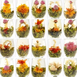 20pcs Jasmine Flowering Blooming Tea Ball Blooming Flower Tea Chushuifurong - Picture 1 of 9