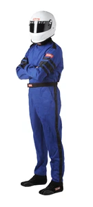 RaceQuip One Piece Single Layer Racing Driver Fire Suit SFI 3.2A/1 Small Blue - Picture 1 of 3