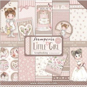 Stamperia LITTLE GIRL - 12" X 12" Double Sided Paper - 10 SHEETS - Picture 1 of 11