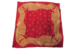 CARTIER Silk Scarf 32” Made In France 100% Silk - Picture 1 of 7