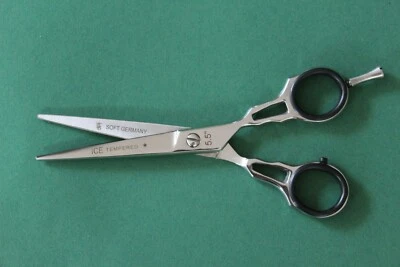 Friseurschere Frisörschere Bartschere Profi-Haarschere silber 5,5" 14 cm - Bild 1 von 4