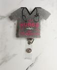 1Pc Rotatable Id Name Badge Reel For Doctors Nurses - T-Shirt Edition