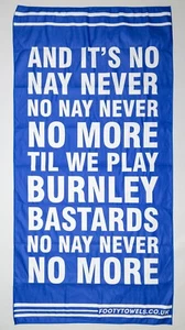 Blackburn Rovers No Nay Never BRFC microfibre beach towel with blue towel bag - Picture 1 of 6