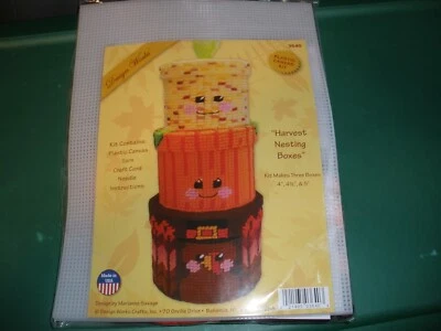 NEW Design Works Harvesting Nesting Boxes Plastic Canvas Kit (side opened) - Image 1 of 4