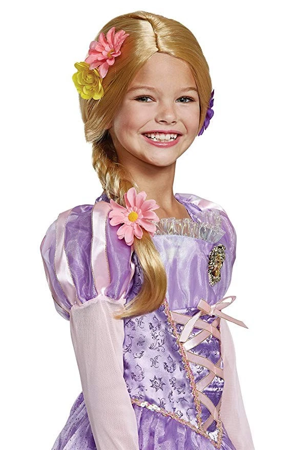 Niña Disney Enredada Rapunzel Deluxe Niño Peluca Disfraz Accesorio Foto 1 de 1