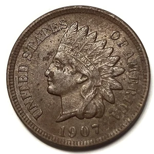 Penny centesimo testa di indiano 1907. Bella moneta! - Foto 1 di 2