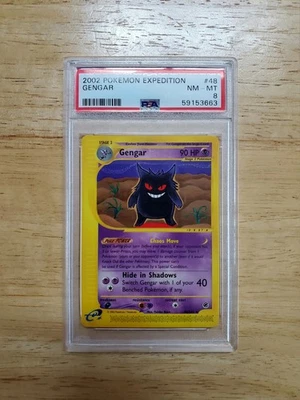 Pokemon PSA 8 NM/MINT 2002 Gengar 48/165 Expedition Rare Card - Image 1 of 2