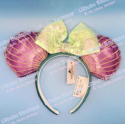 Auténticas Sirenita Ariel Púrpura Iridiscente Orejas de Minnie Disney Parks Envío a EE. UU. Foto 1 de 3