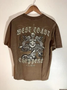 Vintage WEST COAST CHOPPERS Chopper Hot Rod Motorcycle Y2K Biker t-shirt LARGE  - Picture 1 of 8